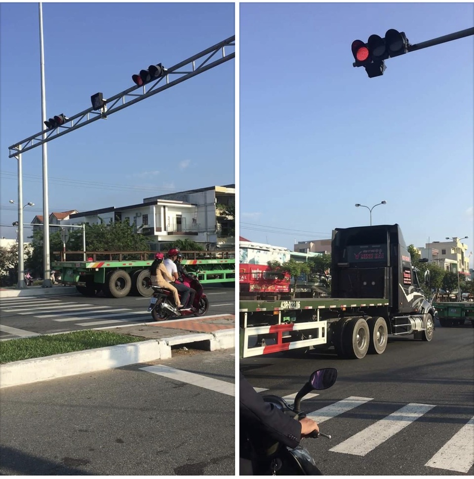 Đà Nẵng phạt nguội loạt xe đầu kéo nối đuôi nhau vượt đèn đỏ sáng mùng 1 Tết - 1 Đà Nẵng phạt nguội loạt xe đầu kéo nối đuôi nhau vượt đèn đỏ sáng mùng 1 Tết - 1