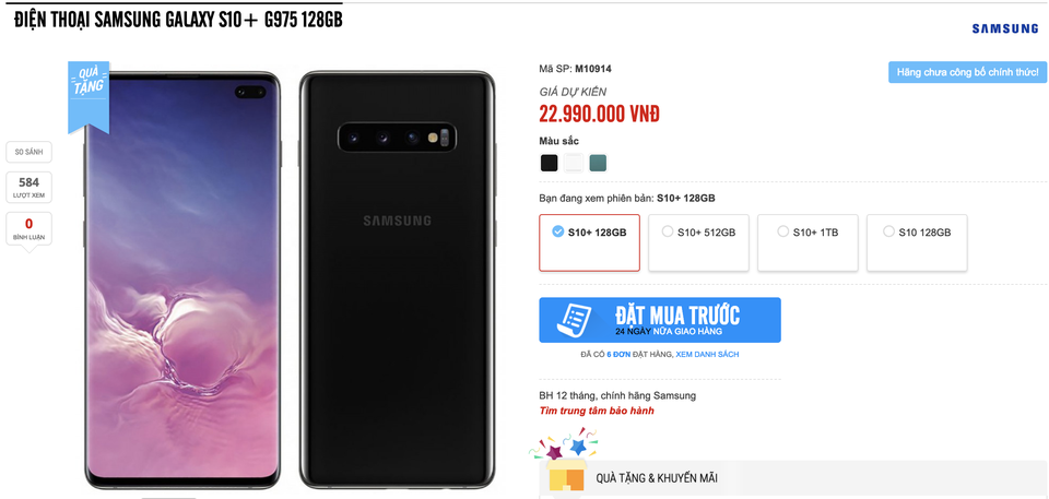 Galaxy S10 chưa ra mắt, các nhà bán lẻ đã nhận đặt hàng, giá rẻ nhất 17 triệu đồng - 2 Galaxy S10 chưa ra mắt, các nhà bán lẻ đã nhận đặt hàng, giá rẻ nhất 17 triệu đồng - 2
