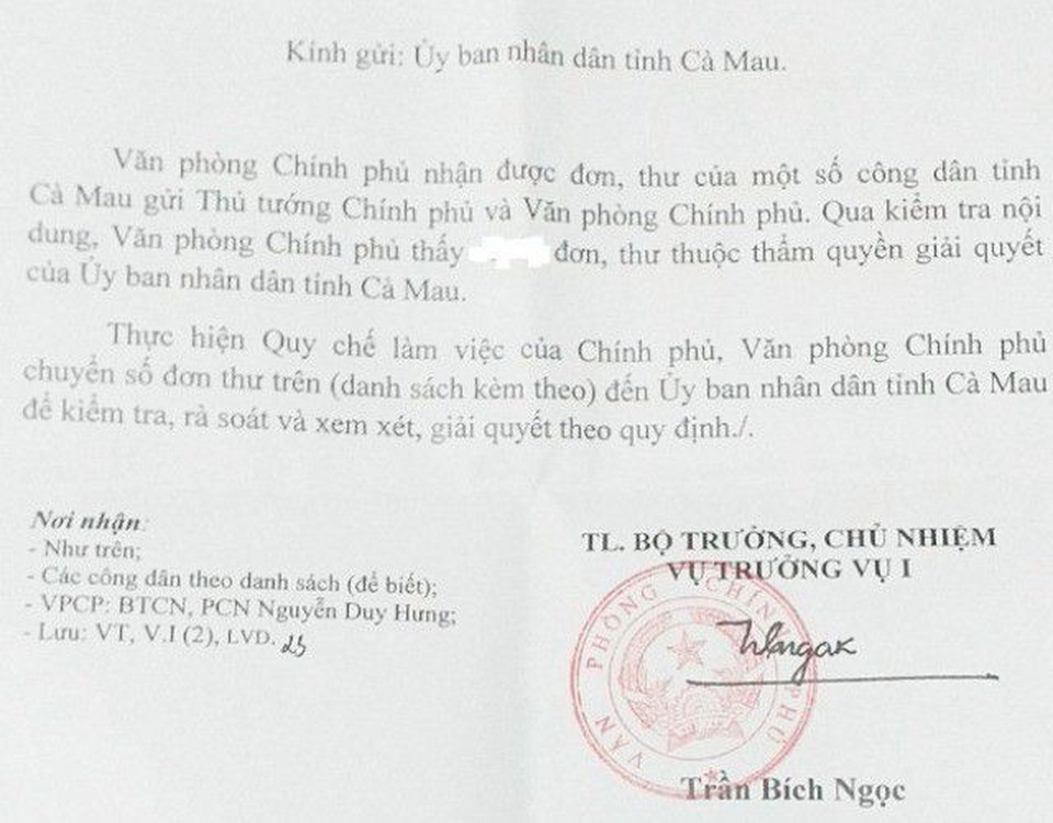 Chủ tịch tỉnh Cà Mau chỉ đạo giải quyết dứt điểm vụ tranh chấp đất kéo dài 10 năm! - 2 Chủ tịch tỉnh Cà Mau chỉ đạo giải quyết dứt điểm vụ tranh chấp đất kéo dài 10 năm! - 2