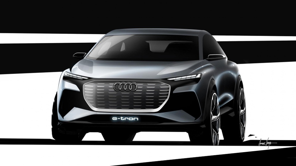 Audi hé lộ hình ảnh SUV chạy điện Q4 e-tron sắp ra mắt  - 1
