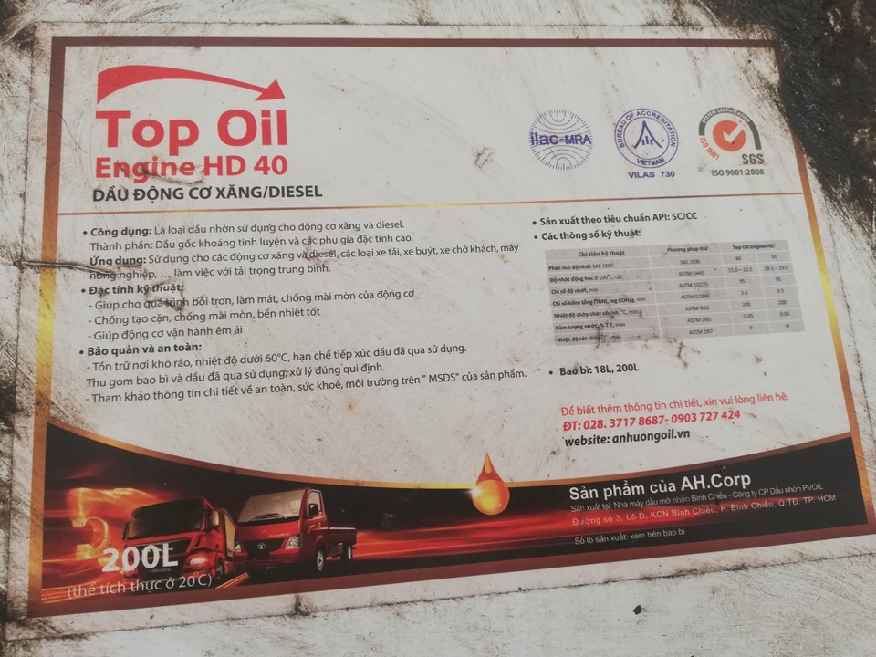 Bạc Liêu: Nghi vấn nhớt Top Oil có màu “lạ” khác thường - 8