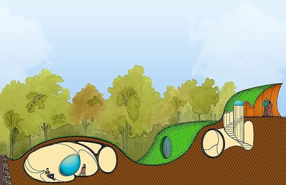 Độc đáo ngôi nhà giấu mình dưới lòng đất - 11