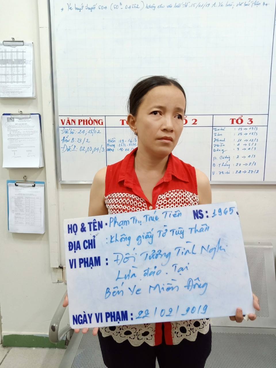 Đối tượng tại cơ quan công an Đối tượng tại cơ quan công an