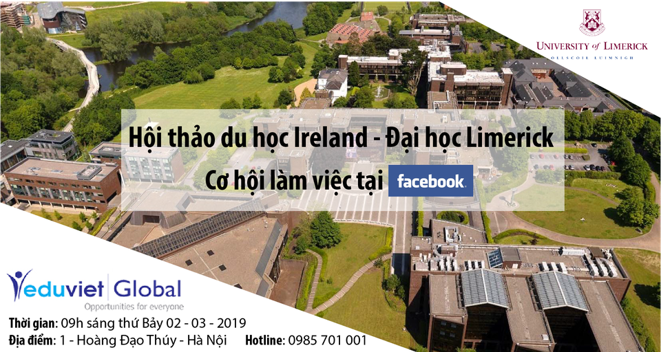 Khởi đầu ước mơ cùng Đại học Limerick (Ireland)- Cơ hội làm việc tại tập đoàn đa quốc gia - 1 Khởi đầu ước mơ cùng Đại học Limerick (Ireland)- Cơ hội làm việc tại tập đoàn đa quốc gia - 1