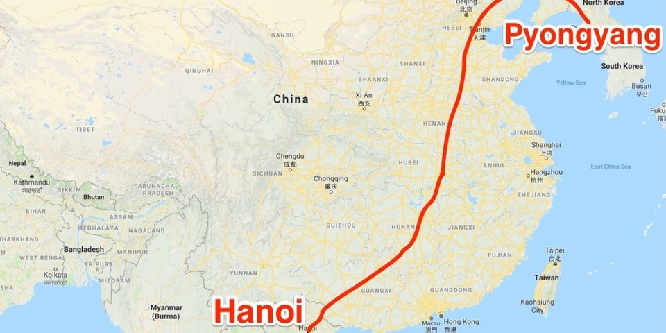 Ông Kim Jong-un đi lộ trình ngắn nhất tới Việt Nam - 4 Ông Kim Jong-un đi lộ trình ngắn nhất tới Việt Nam - 4
