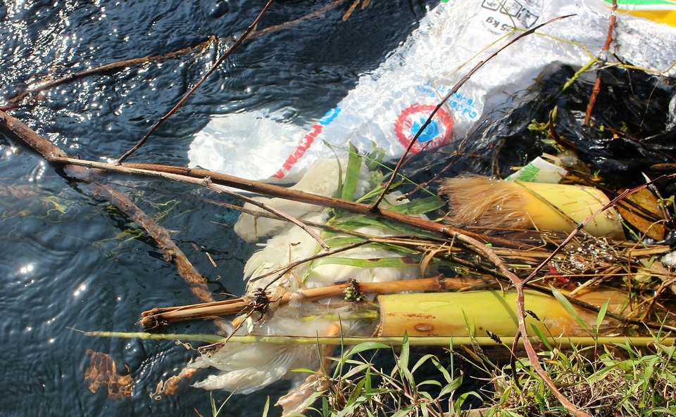 Bọt lạ nổi trắng kênh Phú Ninh