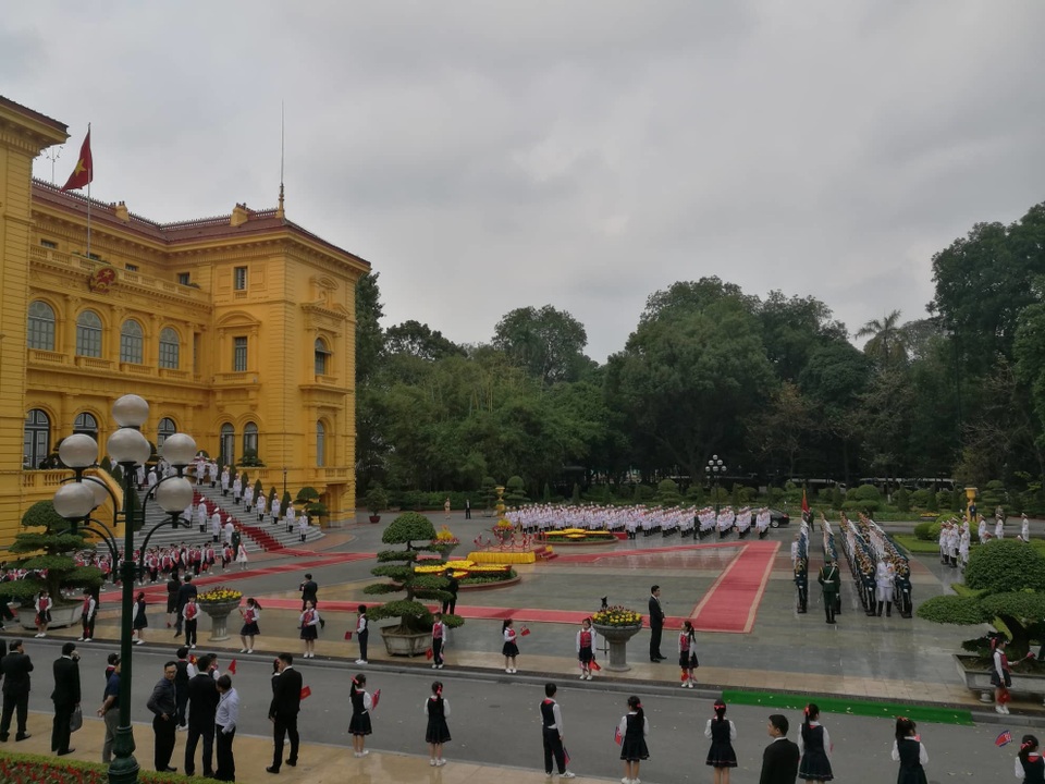 Lễ đón chính thức Chủ tịch Triều Tiên Kim Jong-un tại Phủ Chủ tịch - 9 Lễ đón chính thức Chủ tịch Triều Tiên Kim Jong-un tại Phủ Chủ tịch - 9