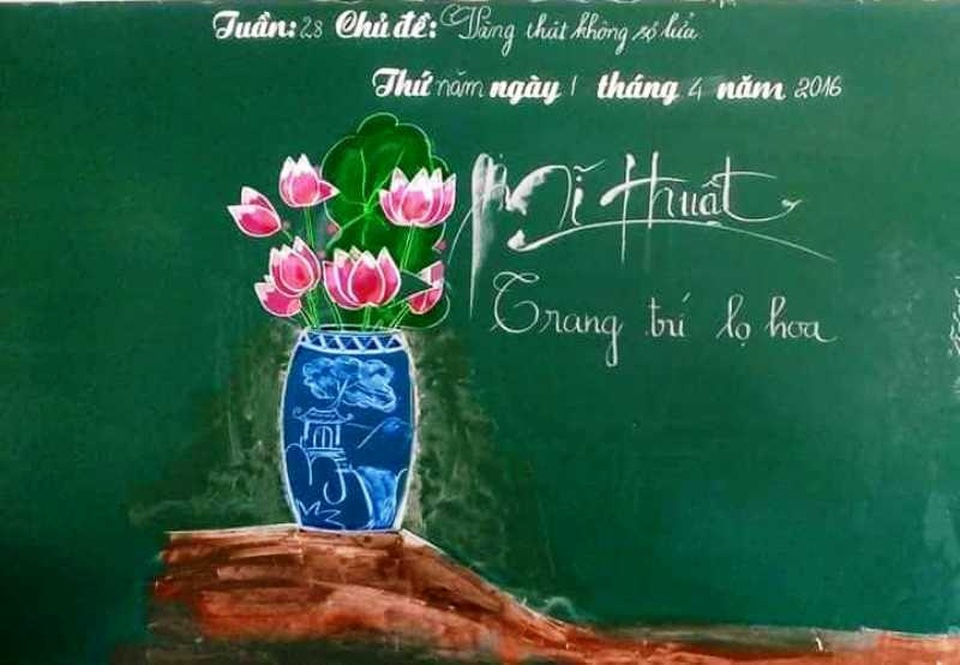 Thầy giáo 8X vẽ tranh bằng phấn trắng trên bảng đen - 11 Thầy giáo 8X vẽ tranh bằng phấn trắng trên bảng đen - 11