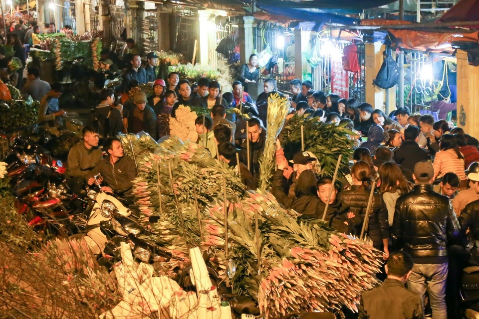 Choáng cảnh đông nghẹt người mua hoa ở chợ đêm Quảng An sát ngày 8/3 - 2 Choáng cảnh đông nghẹt người mua hoa ở chợ đêm Quảng An sát ngày 8/3 - 2