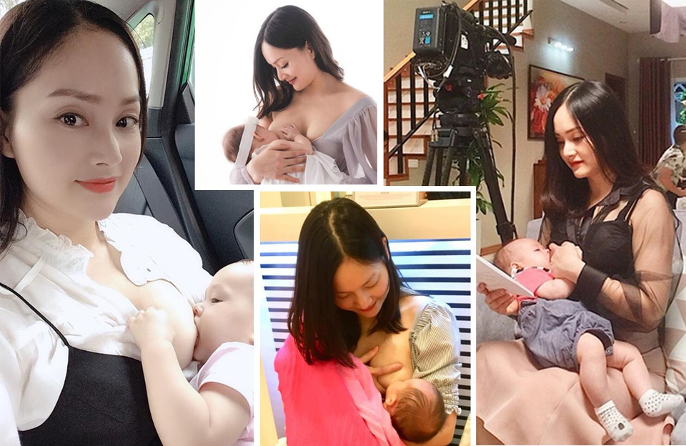 Khoảnh khắc đẹp của sao nữ Việt khi khoe ảnh... đang cho con bú - 1 Khoảnh khắc đẹp của sao nữ Việt khi khoe ảnh... đang cho con bú - 1