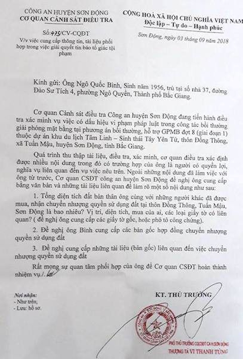“Dính chàm” tại dự án du lịch Tây Yên Tử, 2 cán bộ nào của Sở TNMT Bắc Giang bị bắt? - 4 “Dính chàm” tại dự án du lịch Tây Yên Tử, 2 cán bộ nào của Sở TNMT Bắc Giang bị bắt? - 4