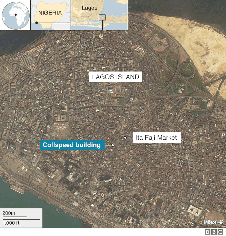 Trường học đổ sập tại Nigeria, 100 học sinh nghi bị chôn vùi - 1 Trường học đổ sập tại Nigeria, 100 học sinh nghi bị chôn vùi - 1