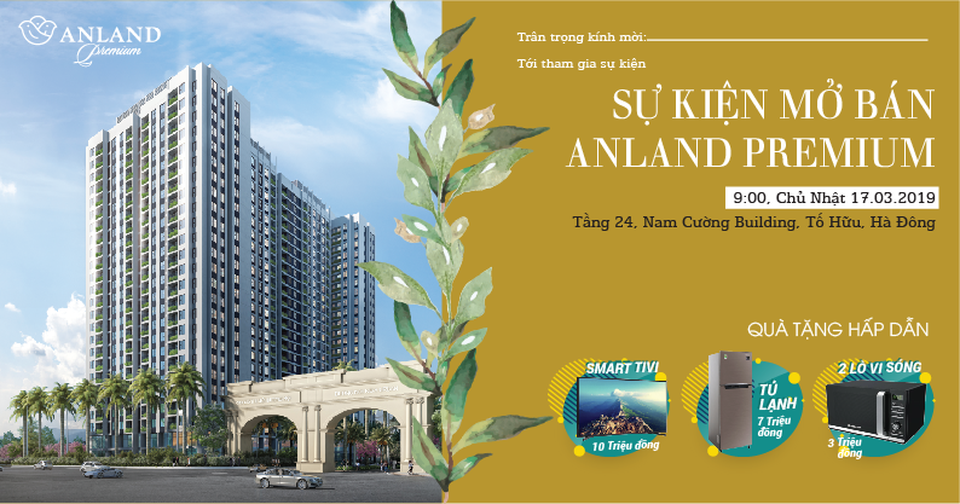 Mở bán dự án Anland Premium với chính sách bán hàng và phần quà hấp dẫn - 1 Mở bán dự án Anland Premium với chính sách bán hàng và phần quà hấp dẫn - 1