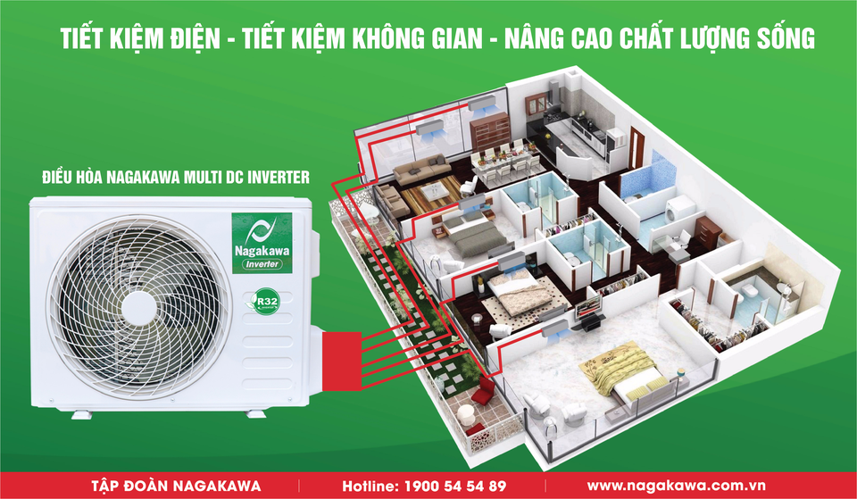  Nagakawa ra mắt Điều hòa Multi DC Inverter 1 mẹ 5 con dành cho căn hộ chung cư cao cấp - 2