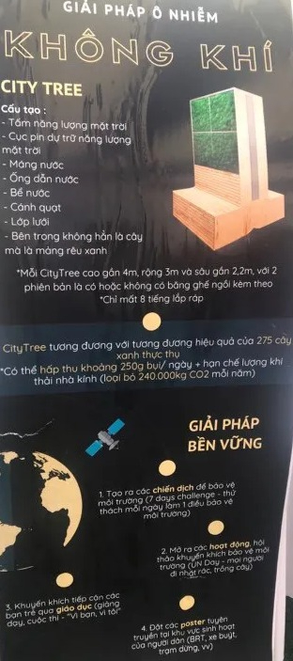 Học sinh trồng “cây nhân tạo” chống ô nhiễm không khí - 3 Học sinh trồng “cây nhân tạo” chống ô nhiễm không khí - 3