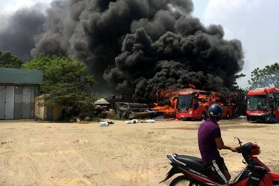 Cháy xe khách giường nằm