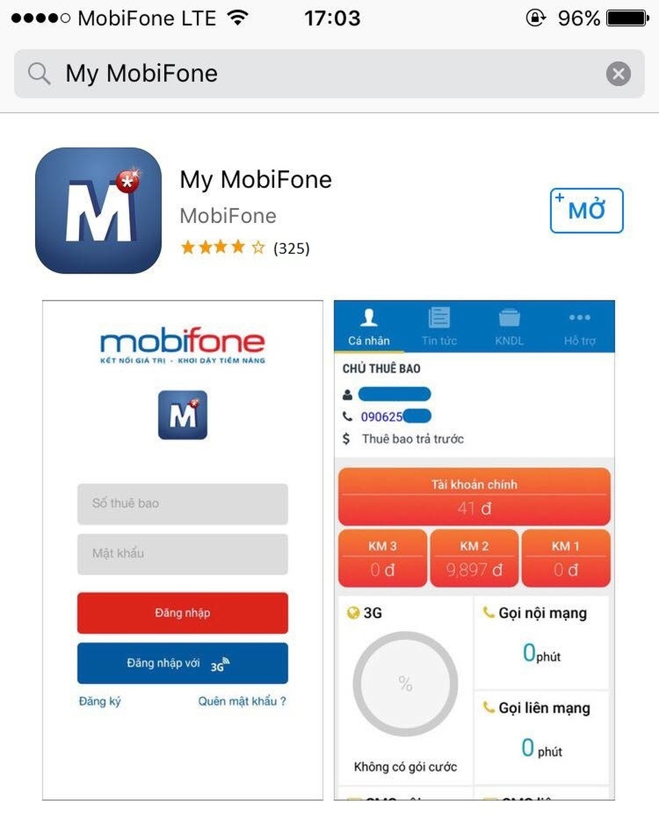 Quản lý cước điện thoại, 3G, 4G với My MobiFone - 1 Quản lý cước điện thoại, 3G, 4G với My MobiFone - 1