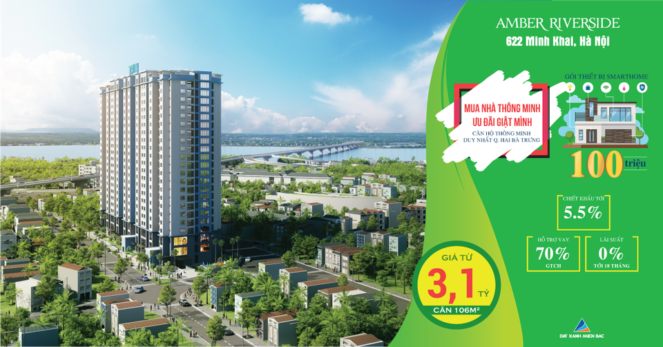 Mua nhà thông minh, rinh ưu đãi cực “chất” cùng Amber Riverside - 1 Mua nhà thông minh, rinh ưu đãi cực “chất” cùng Amber Riverside - 1