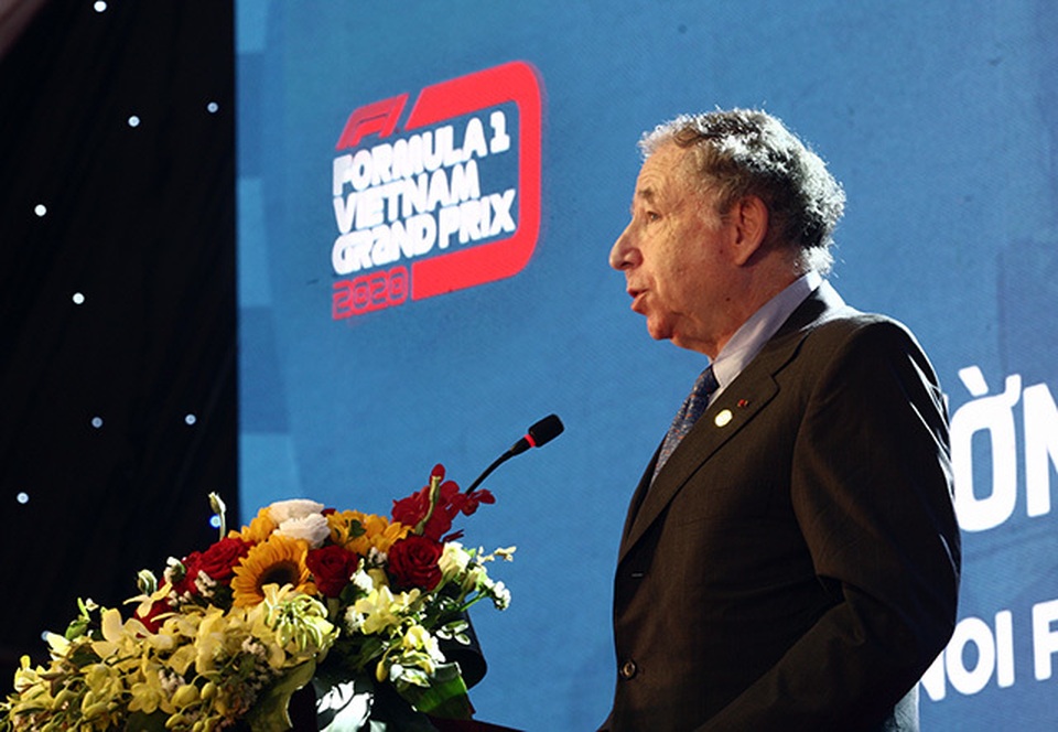 Chủ tịch Liên đoàn xe động cơ thể thao thế giới (FIA) – ông Jean Todt tại lễ động thổ đường đua F1 tại Hà Nội.