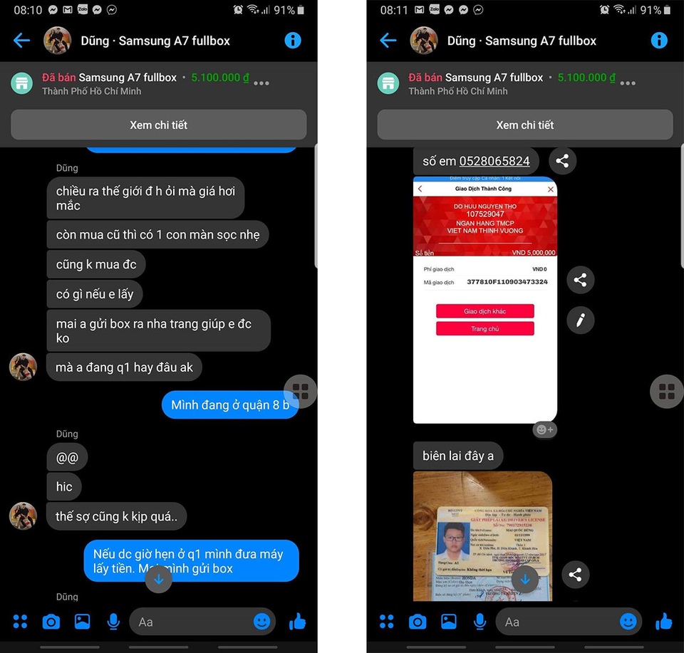 Choáng: Giả mạo giấy chuyển tiền, CMND để lừa đảo trên Facebook - 1 Choáng: Giả mạo giấy chuyển tiền, CMND để lừa đảo trên Facebook - 1