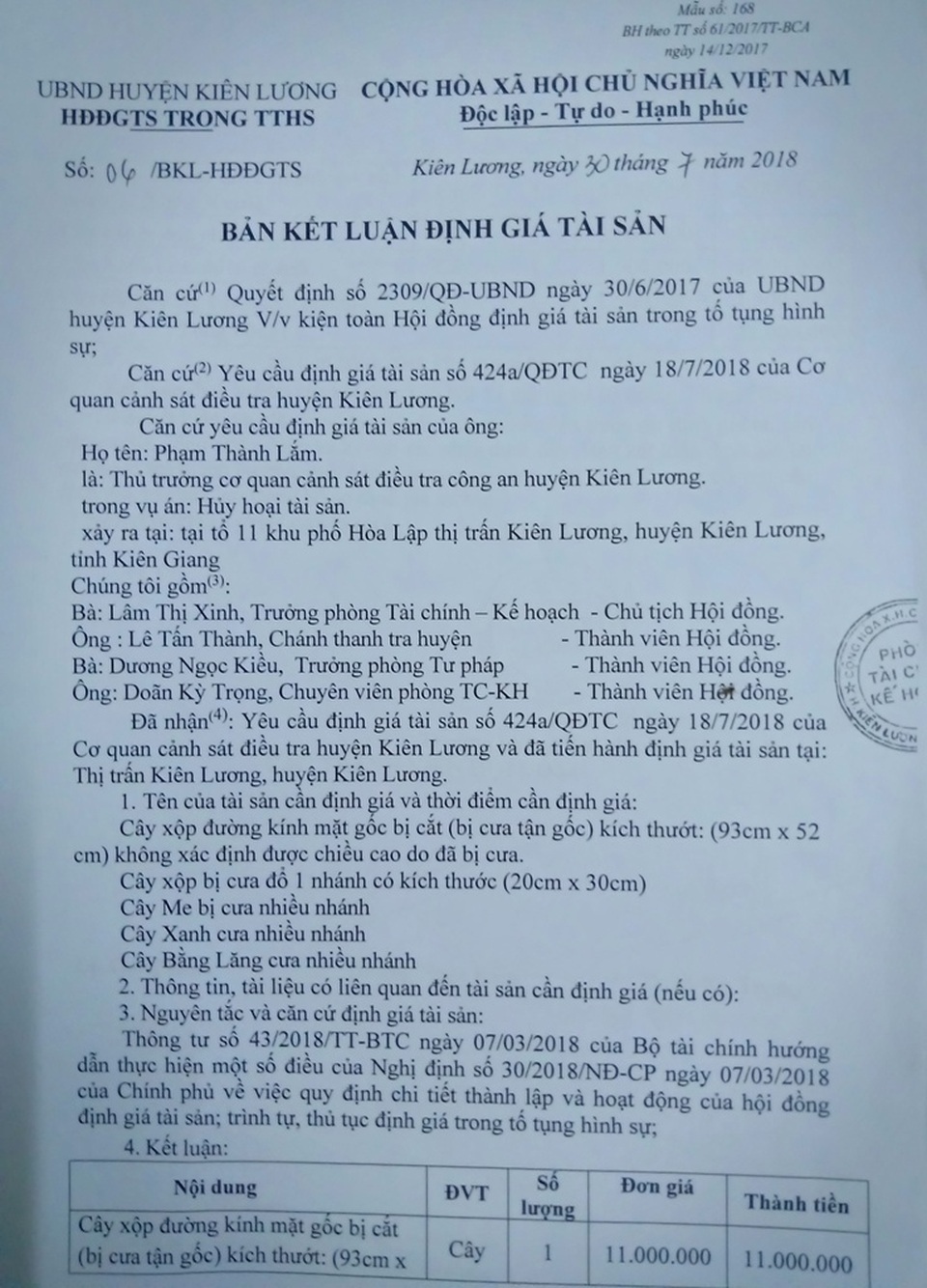 Bi hài vụ chặt cây trên đất đã mua, dân suýt ngồi tù: Hội đồng định giá... trên giấy! - 2 Bi hài vụ chặt cây trên đất đã mua, dân suýt ngồi tù: Hội đồng định giá... trên giấy! - 2