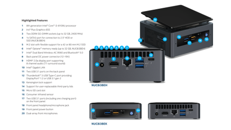 Đánh giá máy tính siêu nhỏ Coffee Lake NUC8i3BEH của Intel - 2 Đánh giá máy tính siêu nhỏ Coffee Lake NUC8i3BEH của Intel - 2