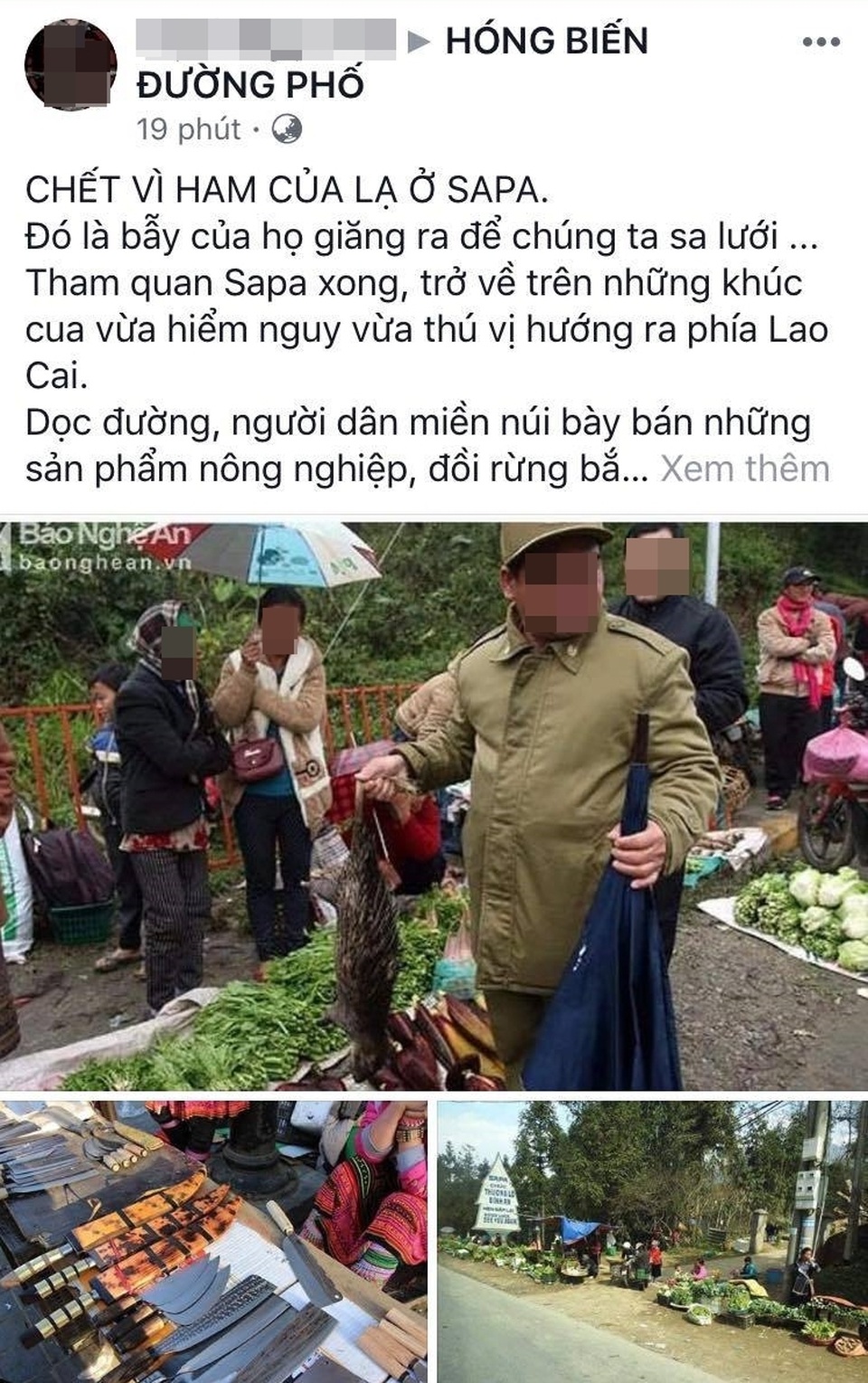 Làm rõ câu chuyện khách du lịch bị “gài bẫy” khi mua thịt thú rừng ở Sa Pa - 1 Làm rõ câu chuyện khách du lịch bị “gài bẫy” khi mua thịt thú rừng ở Sa Pa - 1