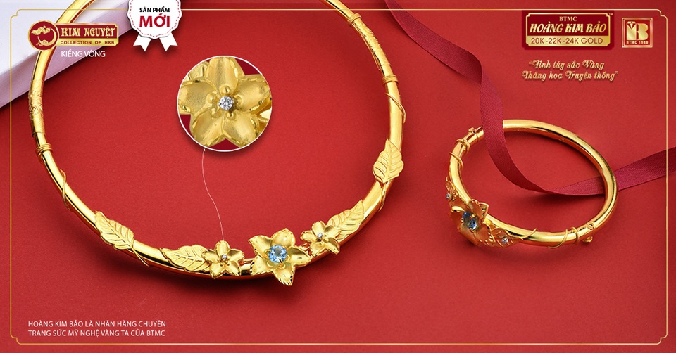 Nét đẹp độc đáo từ Kiềng vòng vàng ta nạm vàng trắng và kim cương - 2 Nét đẹp độc đáo từ Kiềng vòng vàng ta nạm vàng trắng và kim cương - 2