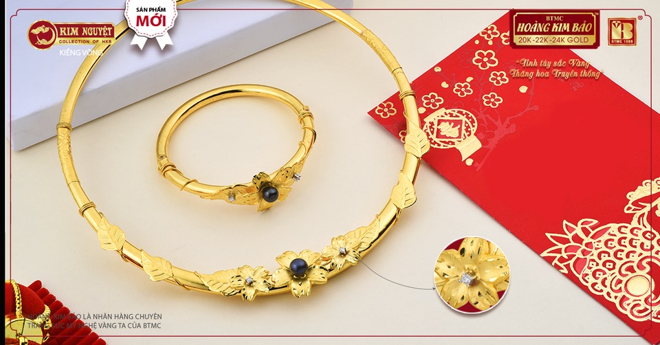 Nét đẹp độc đáo từ Kiềng vòng vàng ta nạm vàng trắng và kim cương - 3 Nét đẹp độc đáo từ Kiềng vòng vàng ta nạm vàng trắng và kim cương - 3