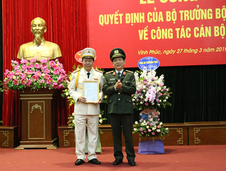 Phó Giám đốc Công an Ninh Bình được bổ nhiệm làm Giám đốc Công an Vĩnh Phúc - 1 Phó Giám đốc Công an Ninh Bình được bổ nhiệm làm Giám đốc Công an Vĩnh Phúc - 1