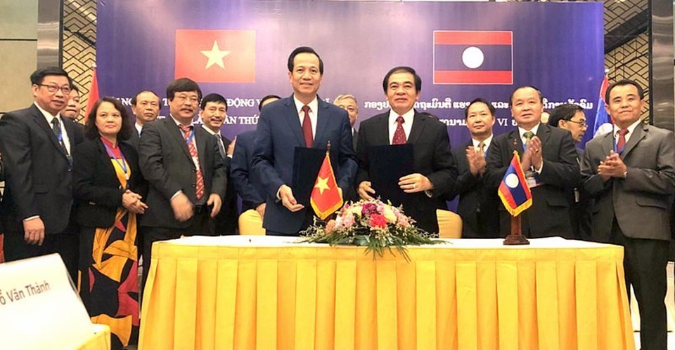 Việt Nam - Lào: Hợp tác 8 nội dung về lao động, an sinh, giáo dục nghề nghiệp - 1 Việt Nam - Lào: Hợp tác 8 nội dung về lao động, an sinh, giáo dục nghề nghiệp - 1