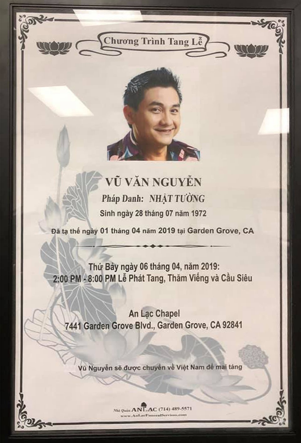 Người thân đã nhận thi thể Anh Vũ tại Mỹ, dự kiến ngày 9/4 về đến Việt Nam - 3 Người thân đã nhận thi thể Anh Vũ tại Mỹ, dự kiến ngày 9/4 về đến Việt Nam - 3
