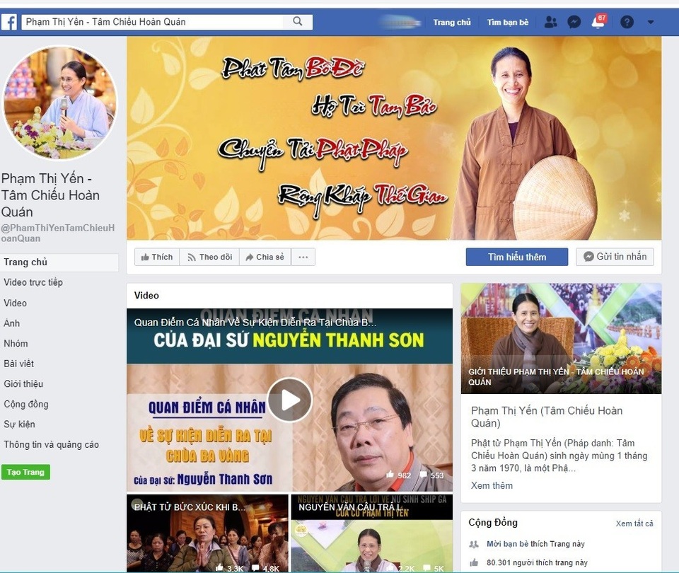 Facebook chỉ chặn chứ không khóa tài khoản bà Phạm Thị Yến? - 2 Facebook chỉ chặn chứ không khóa tài khoản bà Phạm Thị Yến? - 2