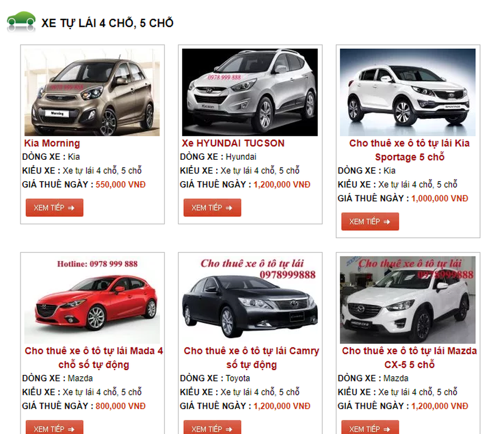 Loạn giá thị trường cho thuê xe tự lái dịp nghỉ lễ - 2 Loạn giá thị trường cho thuê xe tự lái dịp nghỉ lễ - 2