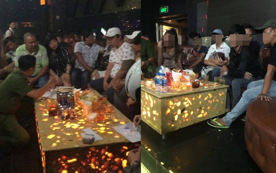 Cảnh sát kiểm tra quán ba, đưa 50 người về trụ sở kiểm tra ma tuý 