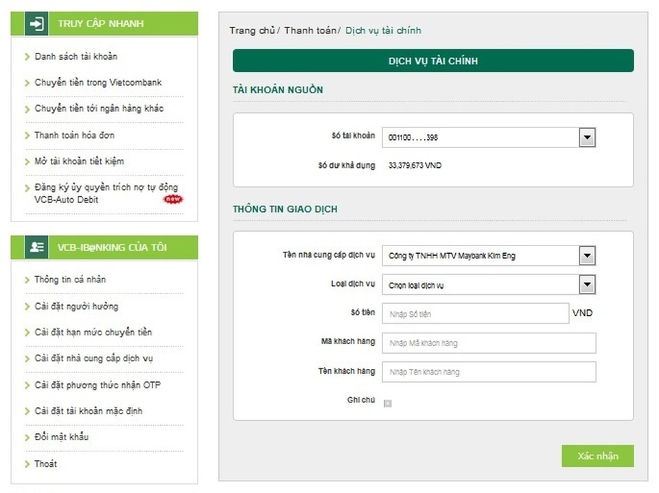 Vietcombank tiếp tục triển khai nhiều dịch vụ thanh toán tiện ích cho khách hàng - 1 Vietcombank tiếp tục triển khai nhiều dịch vụ thanh toán tiện ích cho khách hàng - 1