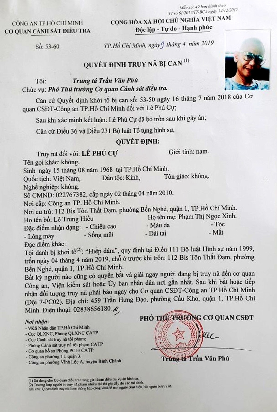 Truy nã anh rể “hờ” hiếp dâm em vợ - 1 Truy nã anh rể “hờ” hiếp dâm em vợ - 1