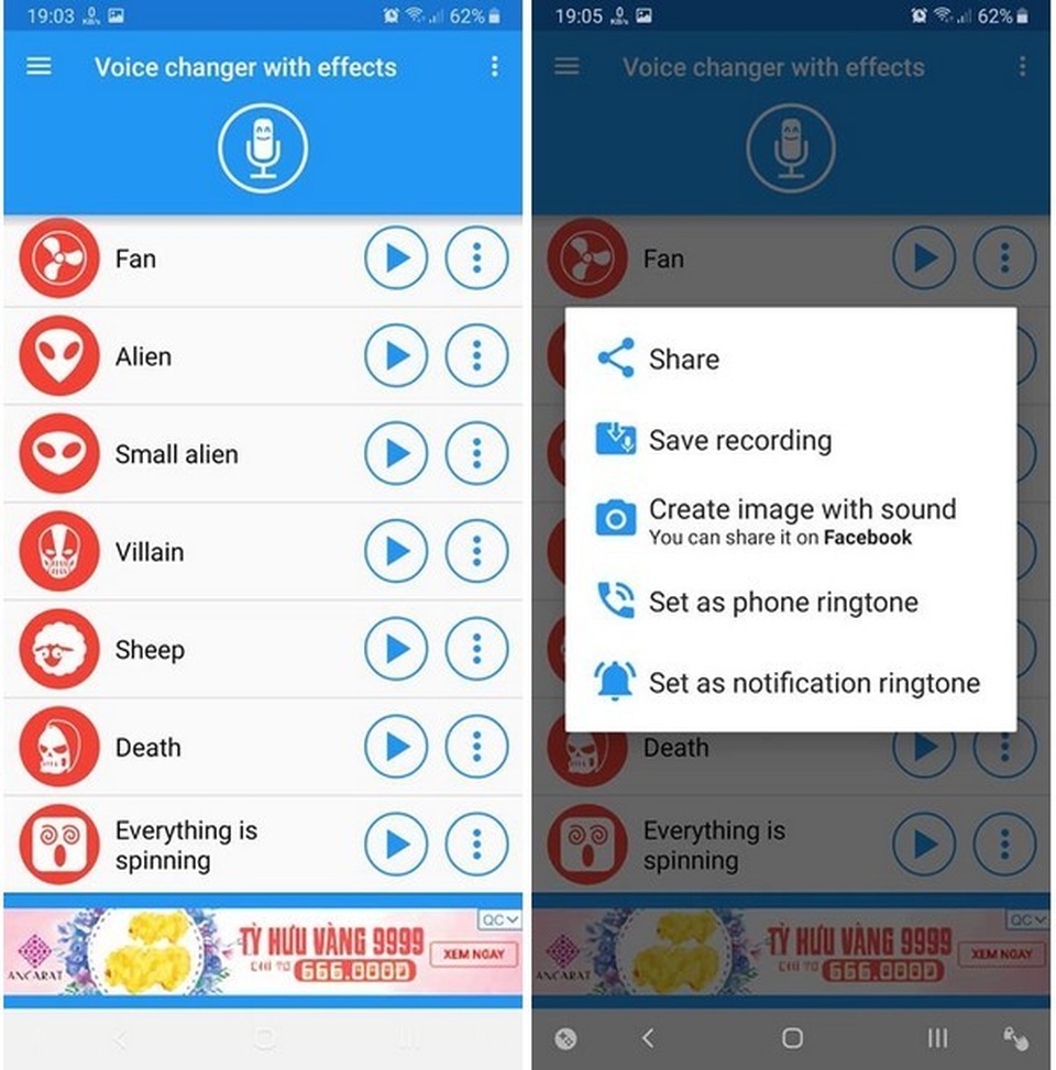 Giải trí với ứng dụng biến hóa giọng nói cực kỳ hài hước - 2 Giải trí với ứng dụng biến hóa giọng nói cực kỳ hài hước - 2