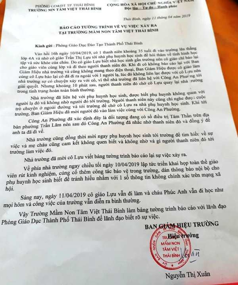 Đi cùng thanh niên lạ mặt, giáo viên mầm non bị nghi bị… “bắt cóc” - 2 Đi cùng thanh niên lạ mặt, giáo viên mầm non bị nghi bị… “bắt cóc” - 2