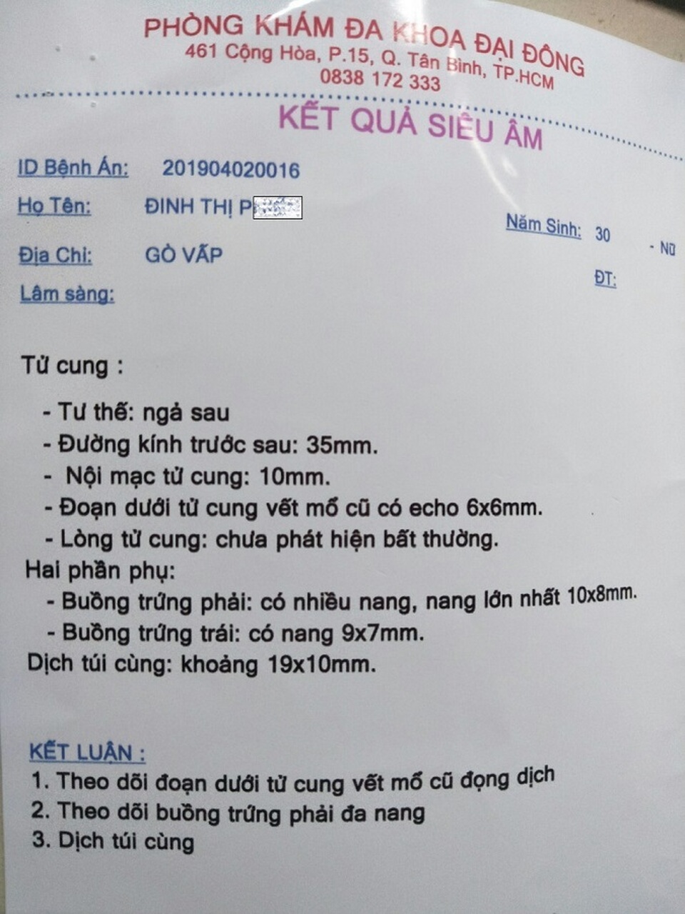 Bác sĩ phán “buồng trứng có nhiều nang”, bệnh nhân hoảng loạn - 1 Bác sĩ phán “buồng trứng có nhiều nang”, bệnh nhân hoảng loạn - 1