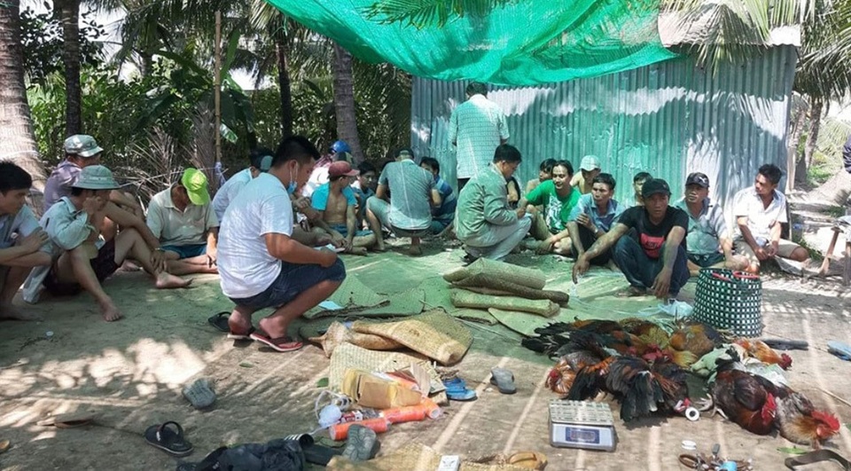 Công an nổ súng bao vây trường gà, thu giữ hàng trăm triệu đồng - 1