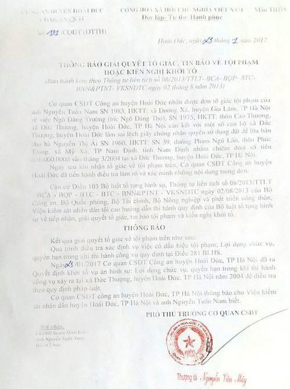 Hà Nội: Nguyên chủ tịch huyện “phù phép” sổ đỏ cho “đất ma” có thoát khởi tố? - 5 Hà Nội: Nguyên chủ tịch huyện “phù phép” sổ đỏ cho “đất ma” có thoát khởi tố? - 5
