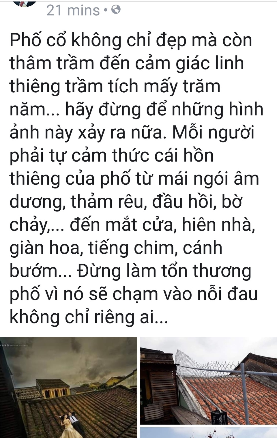 Bạn trẻ chụp ảnh cưới trên mái nhà cổ Hội An Bạn trẻ chụp ảnh cưới trên mái nhà cổ Hội An