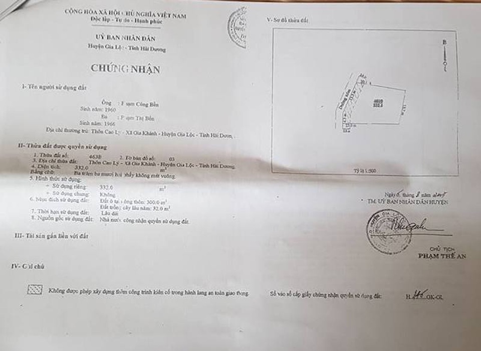 Cuốn sổ đỏ kỳ quái tại Hải Dương khiến cả người xa quê và các bô lão phẫn nộ! - 5 Cuốn sổ đỏ kỳ quái tại Hải Dương khiến cả người xa quê và các bô lão phẫn nộ! - 5