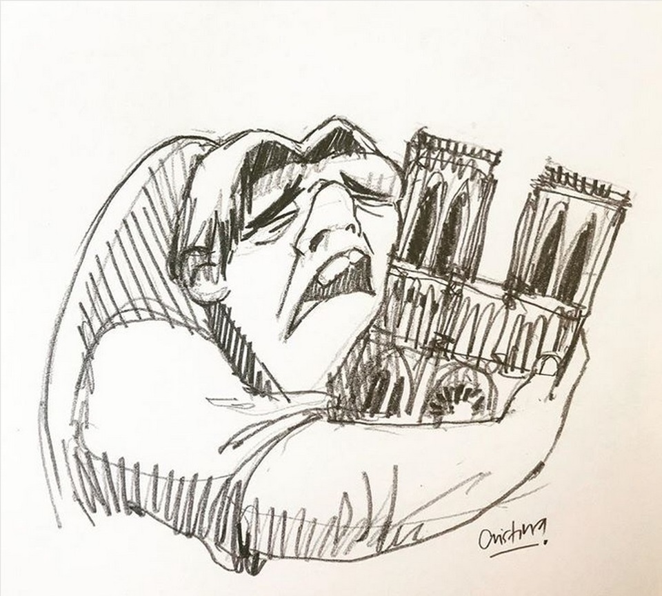 Dân mạng chia sẻ những hình ảnh đầy tiếc nuối về nhà thờ Đức Bà Paris - 4 Dân mạng chia sẻ những hình ảnh đầy tiếc nuối về nhà thờ Đức Bà Paris - 4