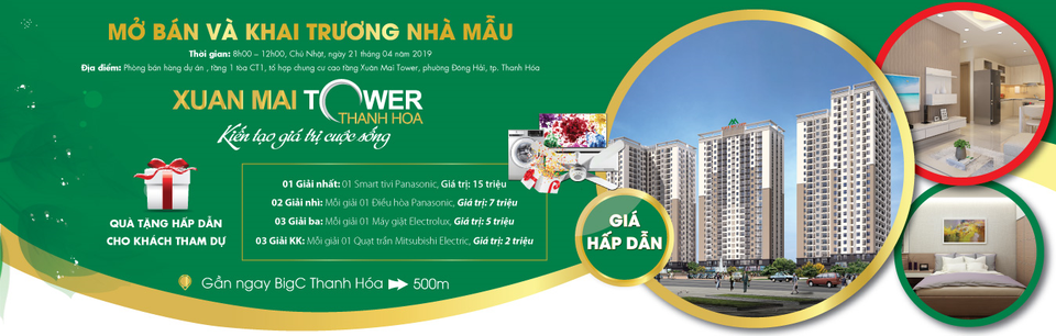Dự án Xuân Mai Tower- Thanh Hóa mở bán chính thức và khai trương căn hộ mẫu - 1 Dự án Xuân Mai Tower- Thanh Hóa mở bán chính thức và khai trương căn hộ mẫu - 1