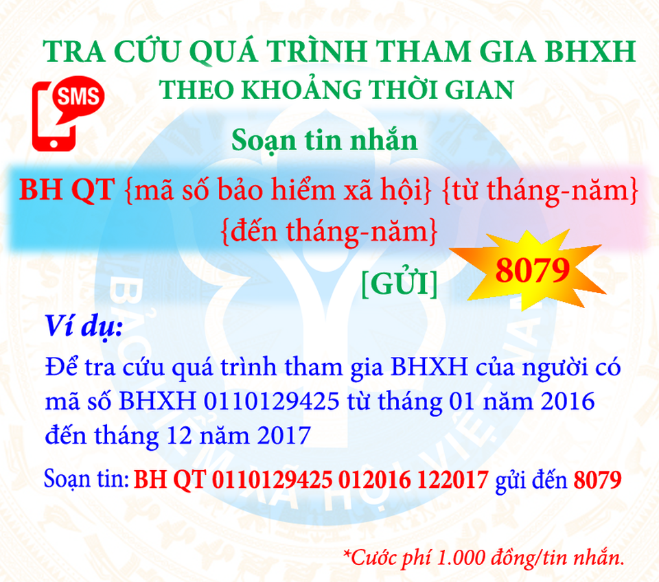 Tự tra cứu thông tin hưởng BHXH, BHYT bằng tin nhắn di động - 2