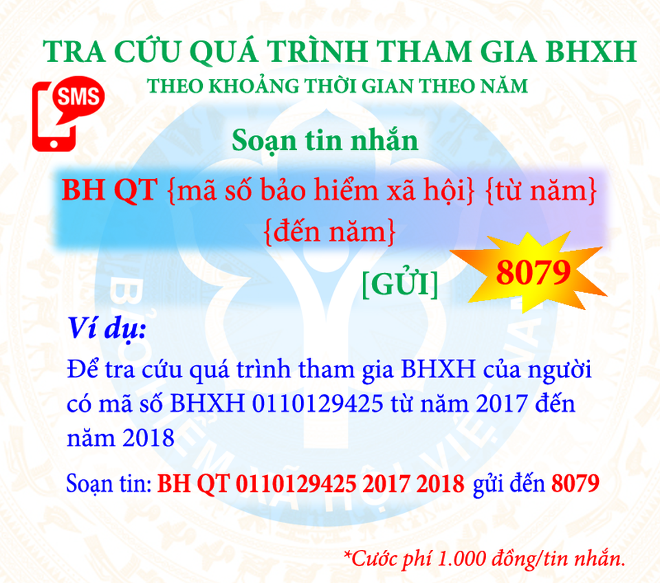 Tự tra cứu thông tin hưởng BHXH, BHYT bằng tin nhắn di động - 3