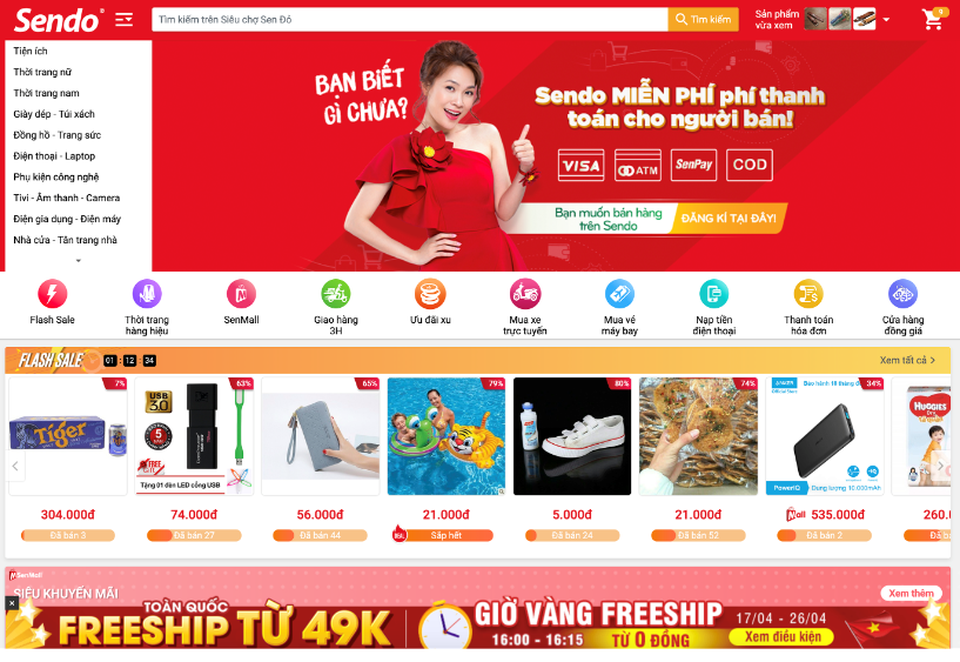 Sendo miễn phí thanh toán giúp người bán hoạt động tích cực hơn - 1 Sendo miễn phí thanh toán giúp người bán hoạt động tích cực hơn - 1