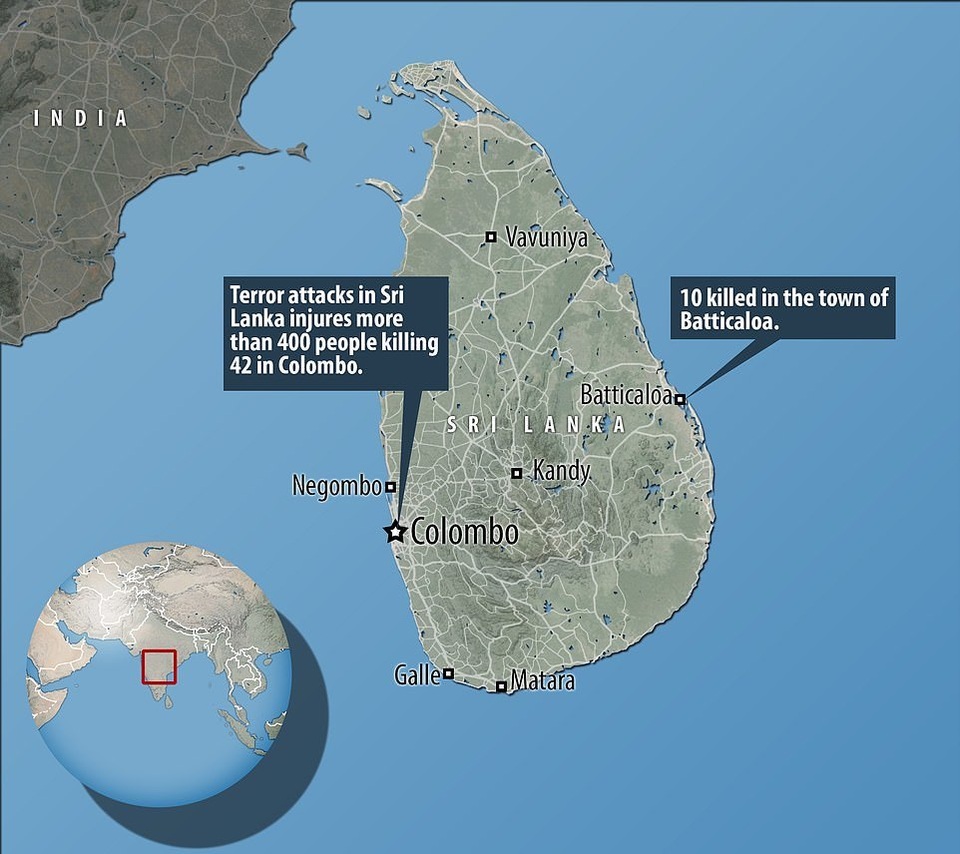 Hiện trường thảm kịch đánh bom khiến 160 người chết tại Sri Lanka - 17 Hiện trường thảm kịch đánh bom khiến 160 người chết tại Sri Lanka - 17
